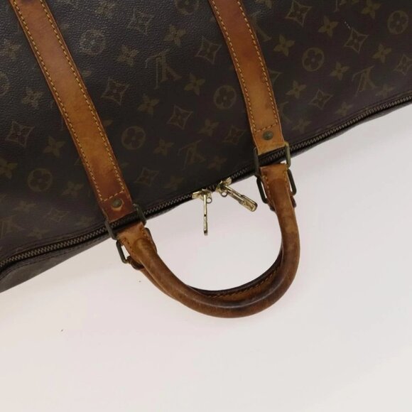 LOUIS VUITTON Monogram Keepall 55 Boston Bag LV Auth - Picture 8 of 16